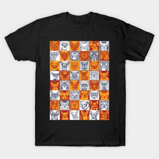 Hawaiian Tribal and other styles Chihuahua Face Check Checker Pattern T-Shirt